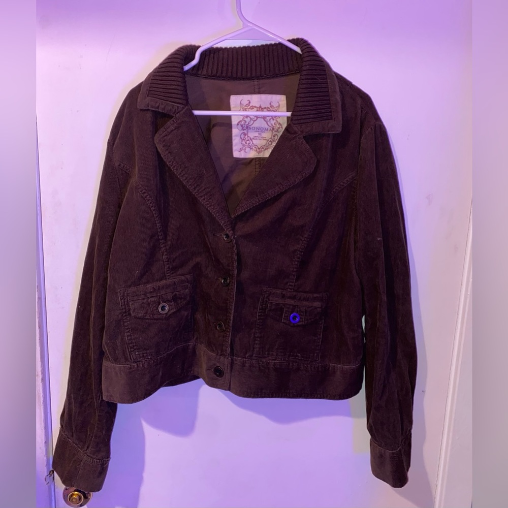 Sonoma Brown Button Up Jacket